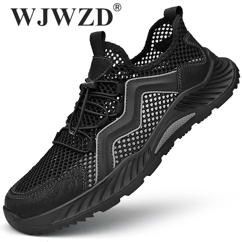 

Outdoor Men Casual Shoes Summer Breathable Hollow Sneakers Slip on Men Loafers Luxury Designer Men Mesh Shoes Zapatillas Hombre