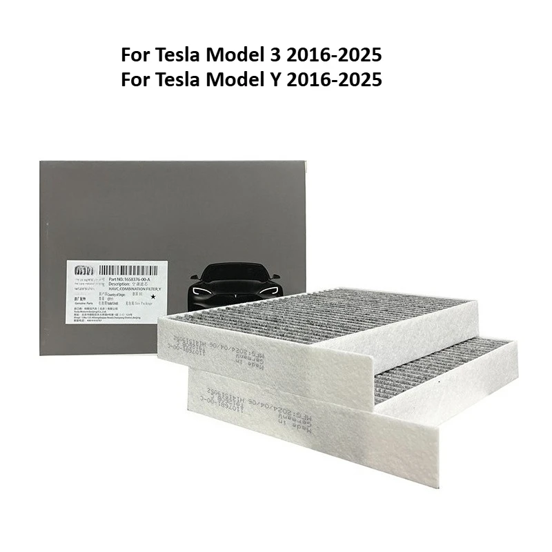 

Для Tesla Model Y Juniper 2025 Model 3 HEPA активированный уголь воздушный фильтр кондиционер фильтрующий элемент сменные аксессуары