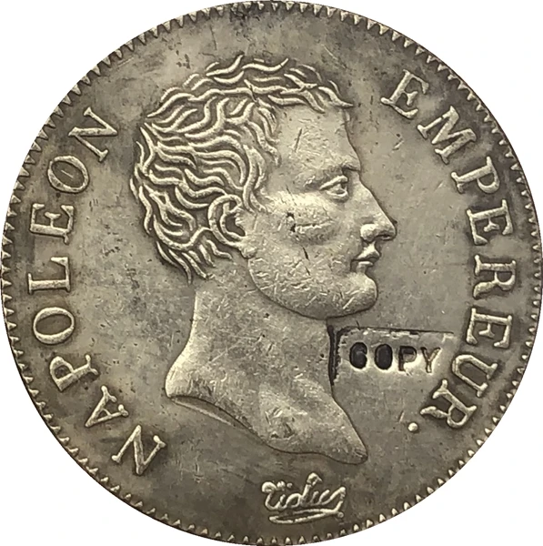 

France napoleon I 1807 K 2 Francs coins copy