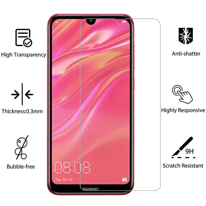 чехол для huawei y7 pro prime 2019 защитная пленка экрана закаленное стекло на y72019 y 7 7y coque