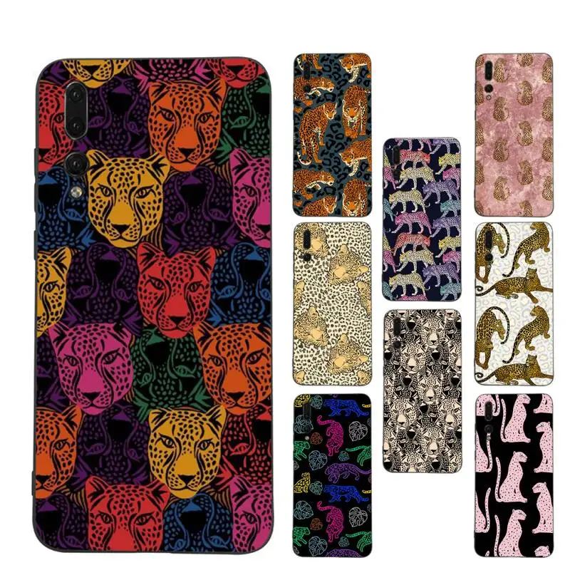 

Cartoon Animal Cool Leopard Pattern Phone Case Soft Silicone Case For Huawei P 30lite p30 20pro p40lite P30 Capa