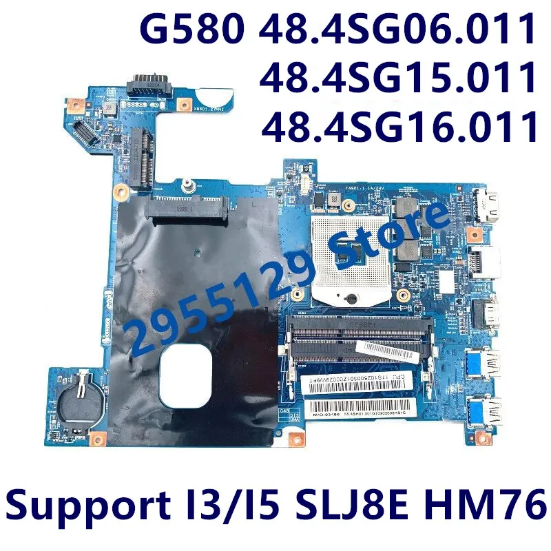 

48.4SG15.011 48.4SG06.011 LG4858 11291-1 For Lenovo G580 (15.6 Inch ) HM76 HD4000 DDR3 Laptop Motherboard 100% Fully Tested
