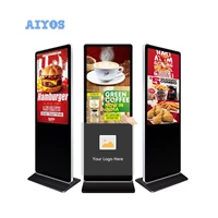 aiyos 55 inch 4g 5g module android wifi digital signage display floor stand monitor touch screen lcd for advertisement