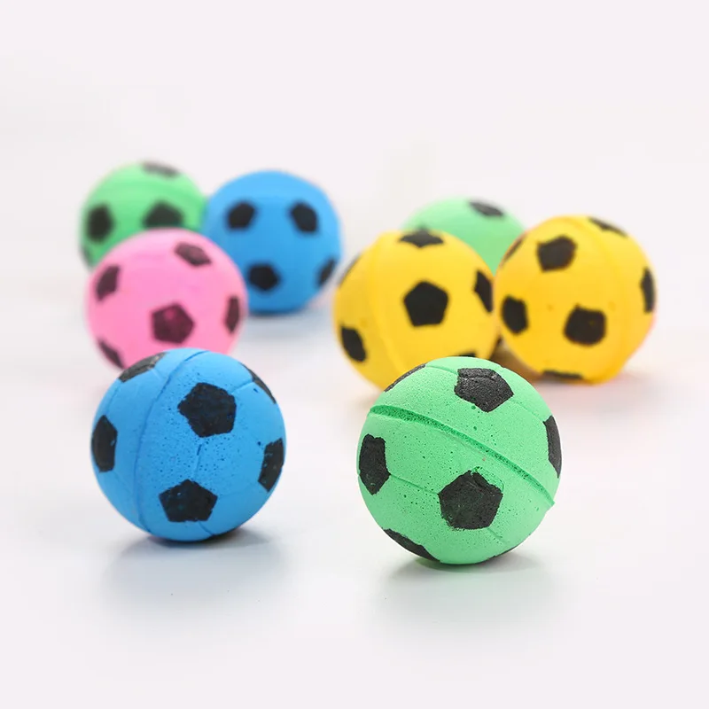 

10 Pcs Professional Latex Foam Football Pet Dog Toy Funny Pets Toys Squeaky Ball Dog Cat Interactive Training Accessories