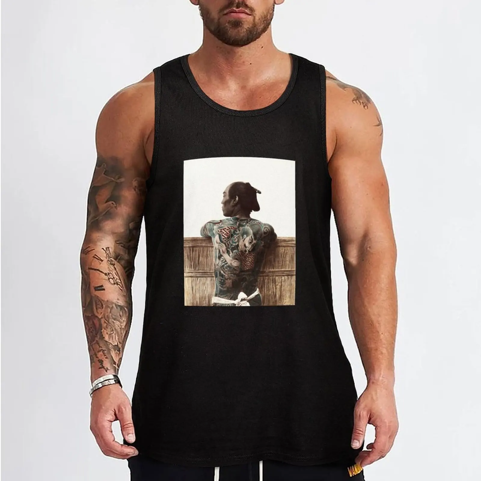 Японский yakuza man Майка для мужчин летняя одежда спортзала Мужские футболки