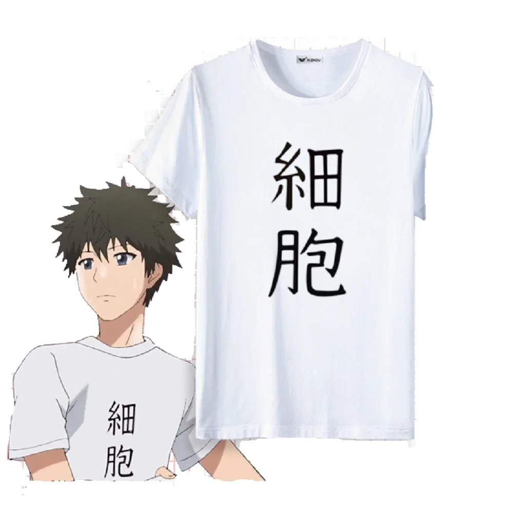 

Anime Hataraku Saibou leukocyte white blood cell bloodplatelet Cells At Work Cotton Casual T-Shirt Tee