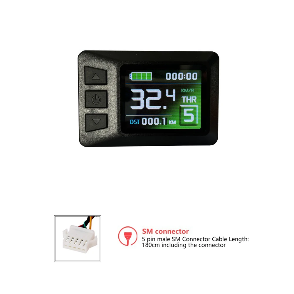 

Electric Bicycle KT-LCD7C Display Meter Cycling Panel SM Plug Ebike LCD Display MTB Bike Lithium Battery Power Modified Parts