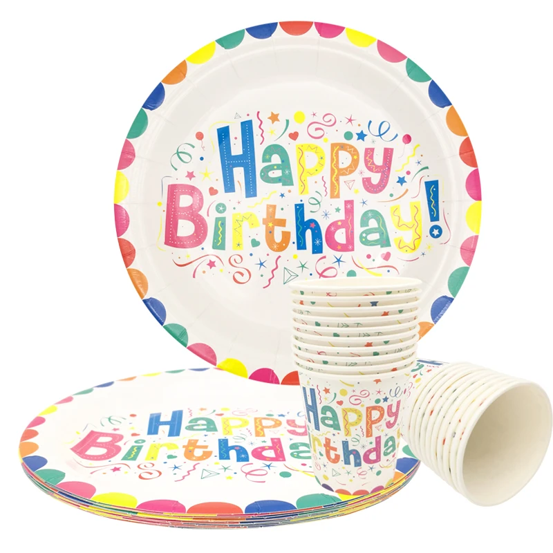 

10 шт., одноразовые бумажные тарелки для детского дня рождения