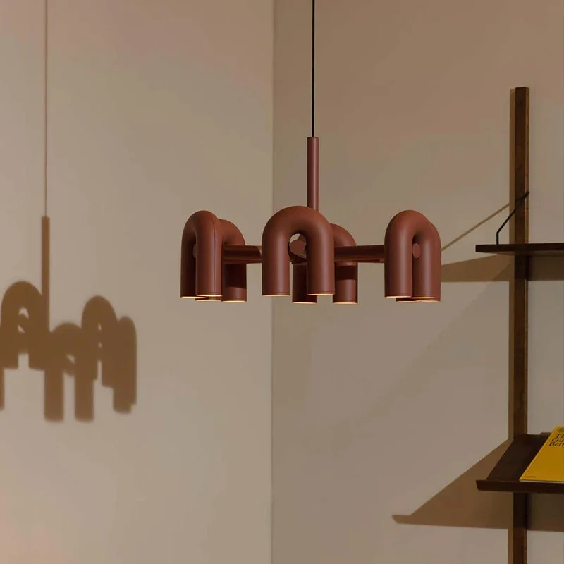 Современная черная оранжевая серая детская светодиодная подвеска вращающаяся