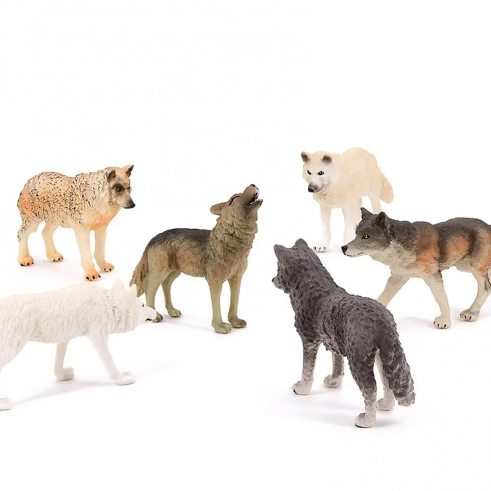 

Simulation Wolf Action Figures Wild Beast Animal Model Toy Wild Animal Figure Figurines Kids Cognitive Toy Kid Gift for Children