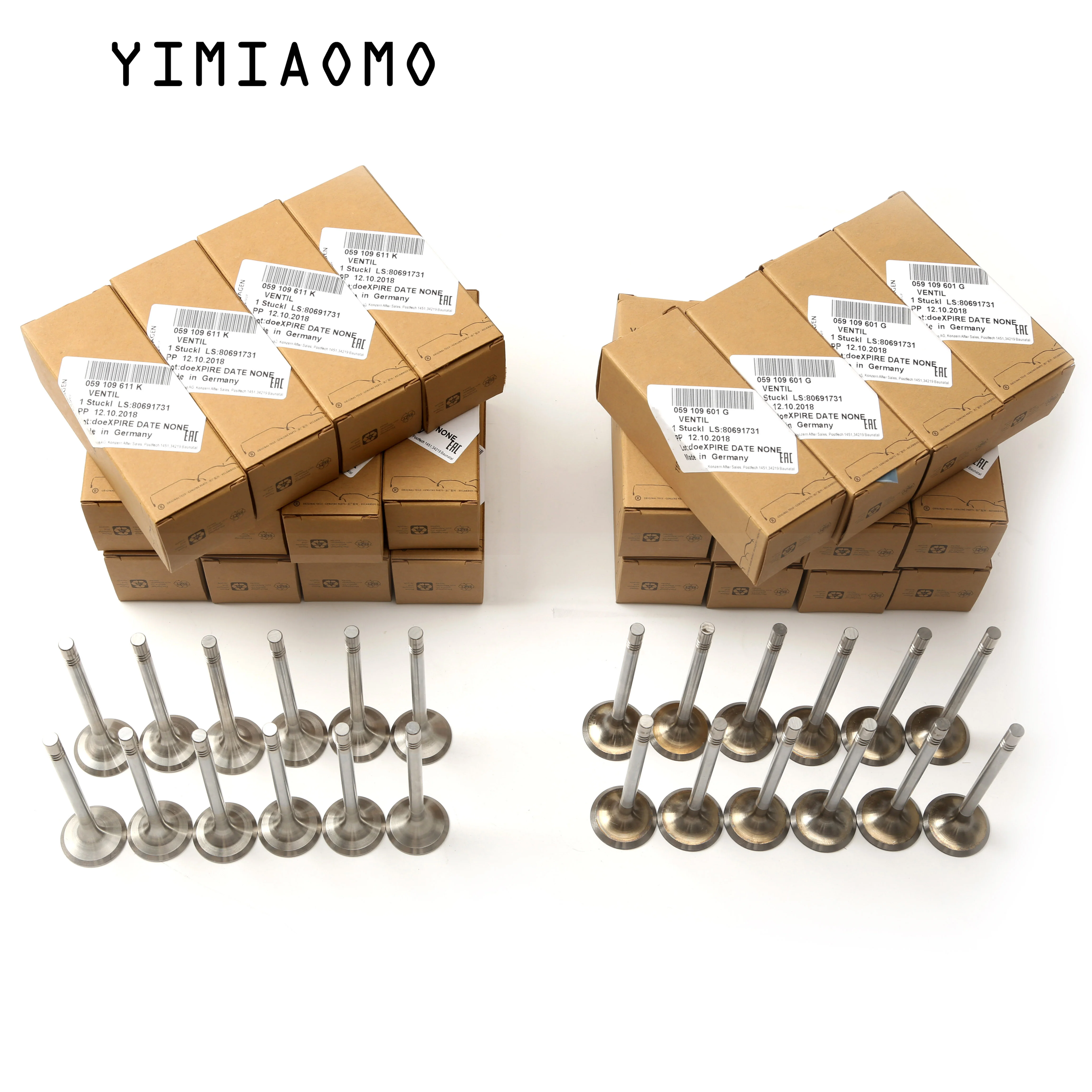 

New 059109611K Intake And Exhaust Valve Kit For Audi A4 8EC A5 8T3 A6 4G2 A7 Sportback 4GA Q5 Q7 VW PHAETON TOUAREG 059109601G