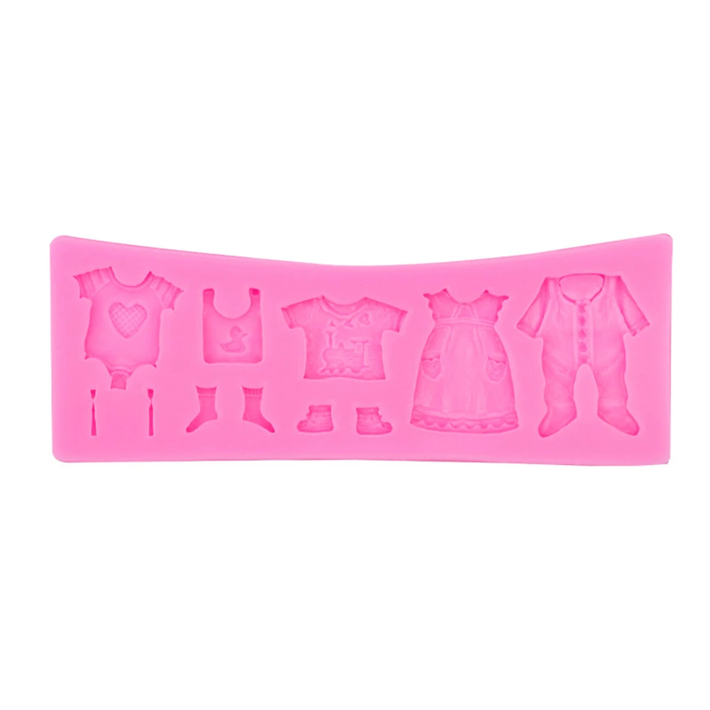 

Силиконовые формы для детской одежды ручной работы, форма для сахара, украшения для выпечки, DIY ремесла, литье, бытовая форма для смоляной гл...