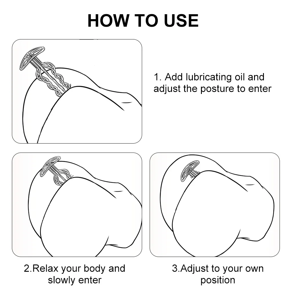 BlissStar Металлический анальный массажер 6 шариков