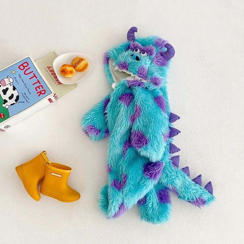 Детский комбинезон с рисунком аниме Sully зимние толстовки для мальчиков и девочек