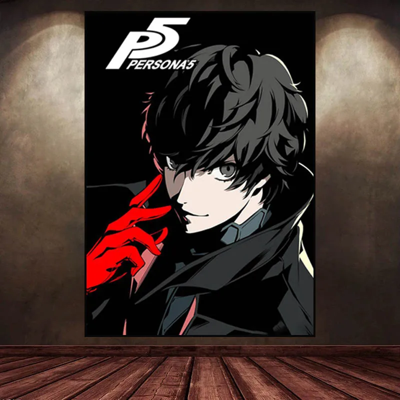 Персона 5 Видеоигра Аниме Картон Постеры Холст Живопись Настенное искусство Печати Картины для Гостиной Детей Современный домашний декор на.