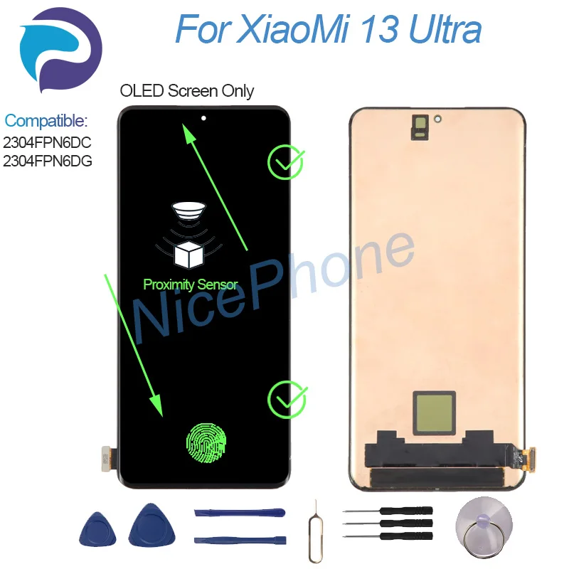 Фото Новый, проверенный LCD-дисплей с сенсорной панелью и дигитайзером для Xiaomi 13 Ultra, модели 2304FPN6DC, 2304FPN6DG. №2