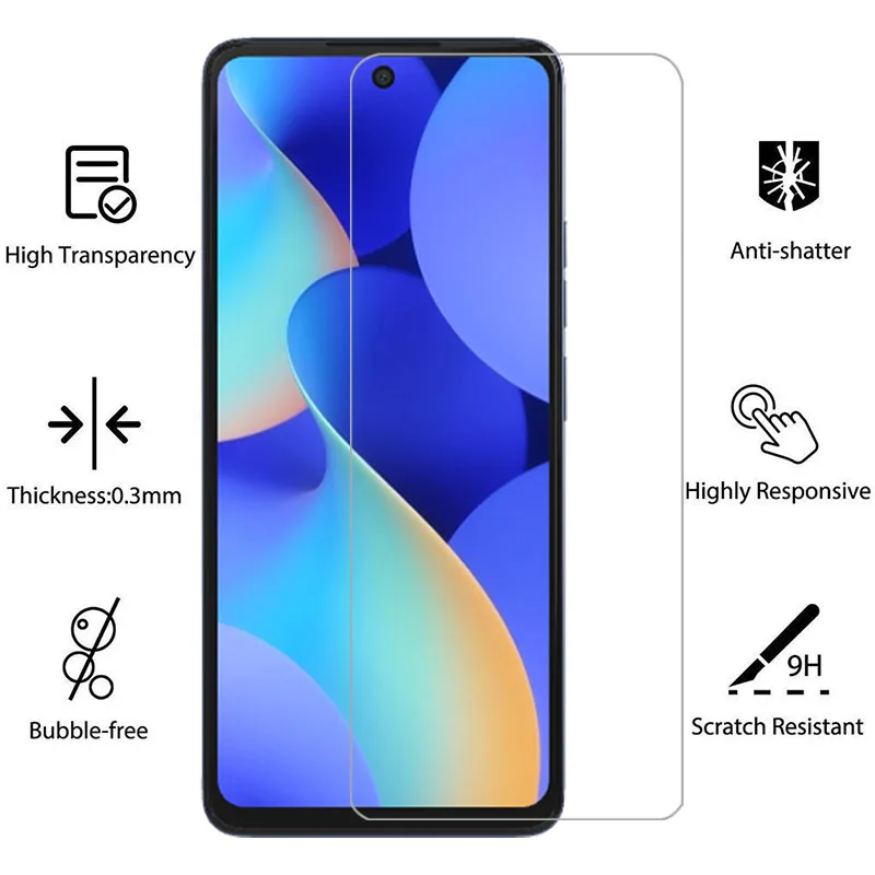 Защитное закаленное стекло для tecno spark 10 pro 10c протектор экрана технического