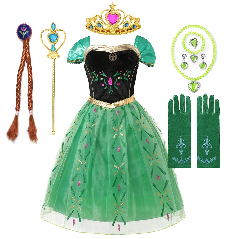 Платья принцессы Эльзы и Анны Холодное сердце для девочек Аврора Белль