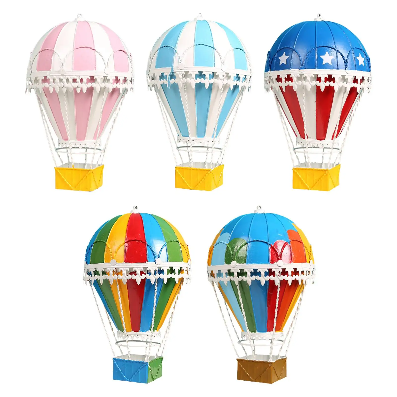 

Hot Air Balloon Ornament Decoration Pendant Scene Layout for Tabletop Dining Room Bathroom