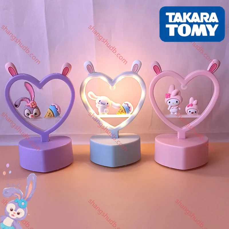 

Kawaii Sanrio Diy мультфильм ночной Светильник Светодиодный настольный светильник прикроватный светильник креативный Коричный My Melody Kuromi настольная лампа Модель подарки