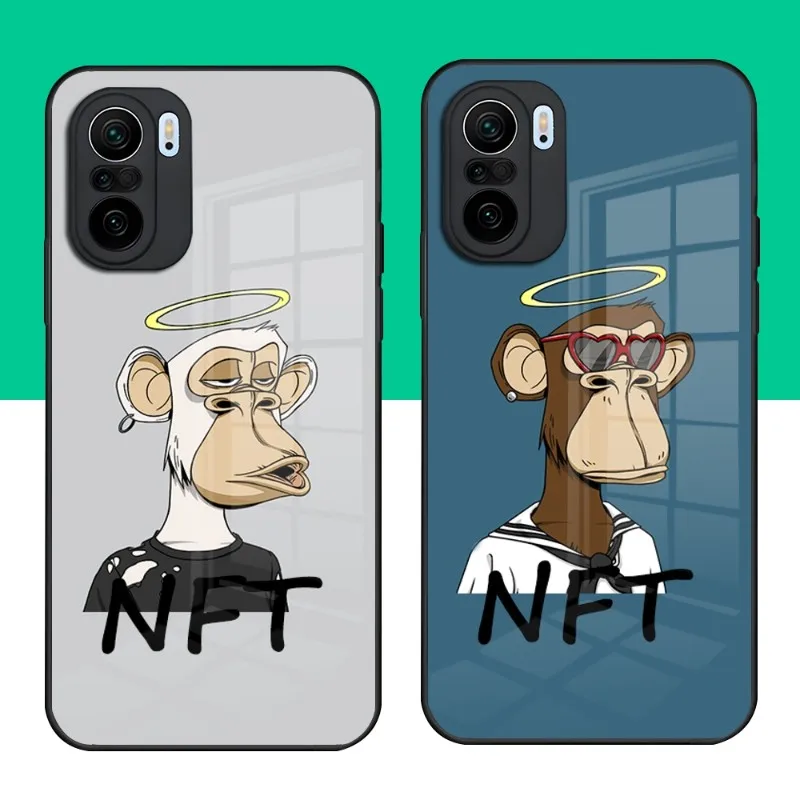 

Bored Ape Yacht Club Phone Case For Xiaomi 12 X Redmi Note 10 11 S Lite 9 8 T Pro POCO F3 Toughened Glass
