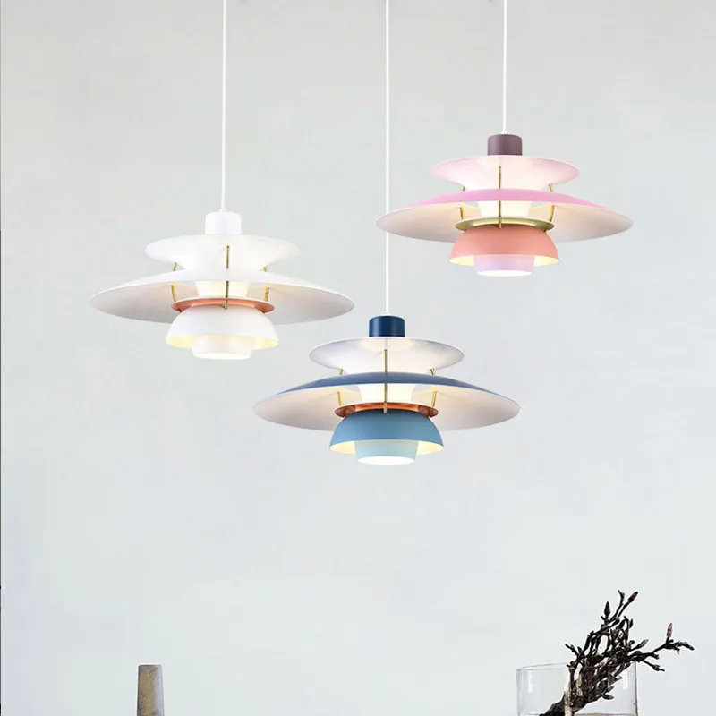 Nordic Aluminum Led Pendant Lights for Dining Room Danish Designer Hanging lamp Kitchen Island Home Decor Restaurant Chandelier