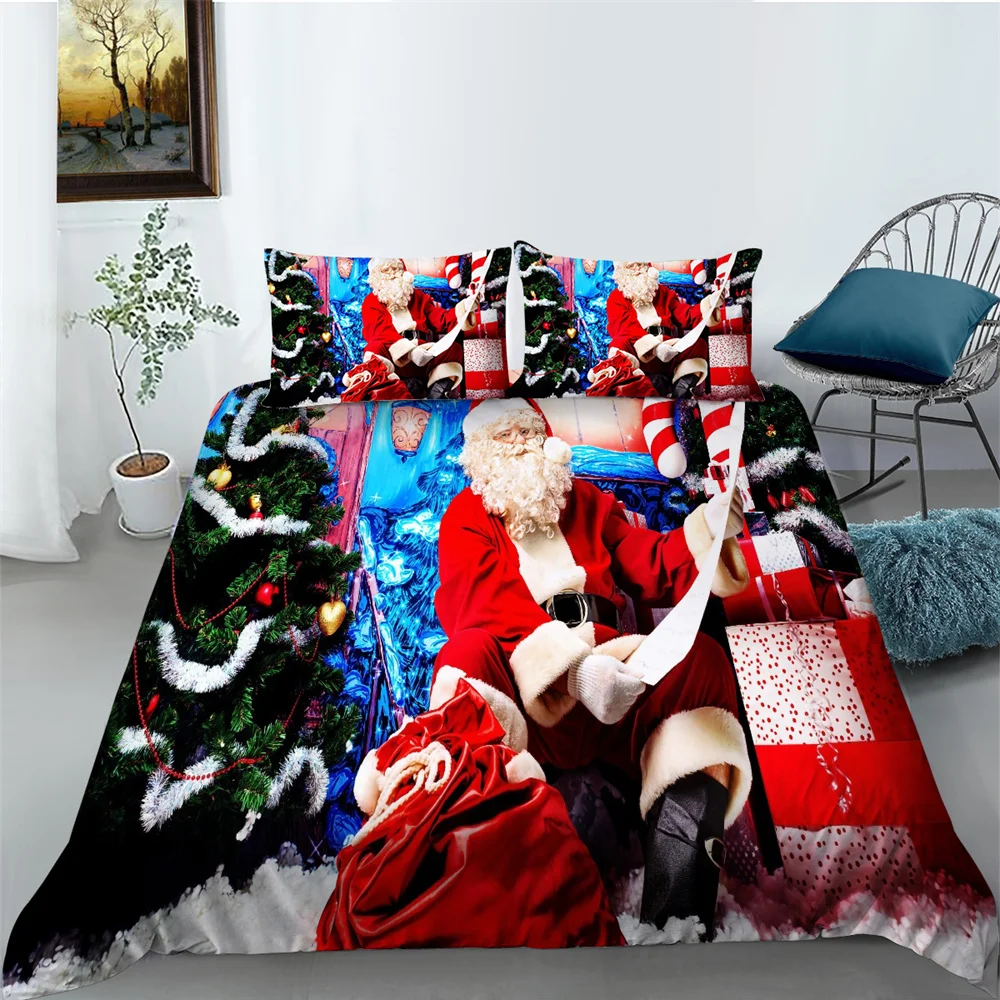 

Комплекты постельного белья, Рождественский Роскошный домашний комплект постельного белья, Детские подростковые мягкие пододеяльники, один размер, полиэстер, декор для спальни