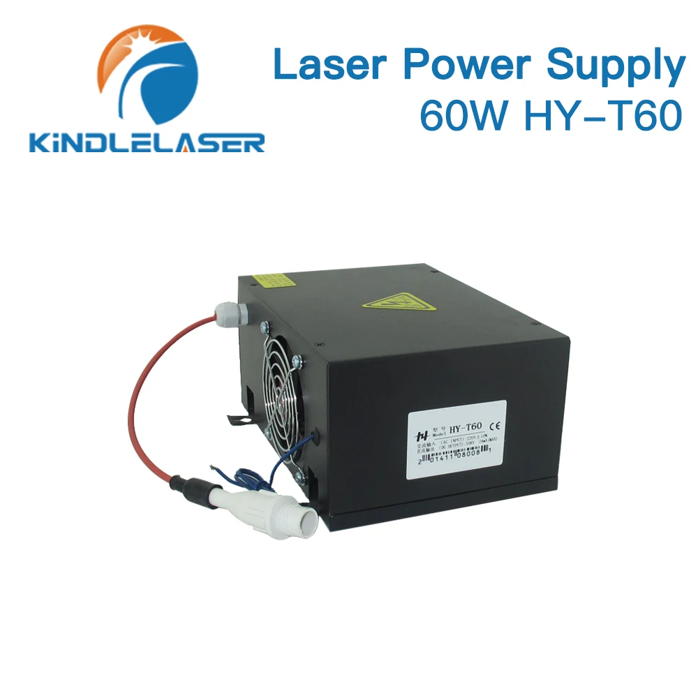 KINDLELASER 60W HY-T60 CO2 Laser Power Supply for CO2 Laser Engraving Cutting Machine HY-T60 T / W Series