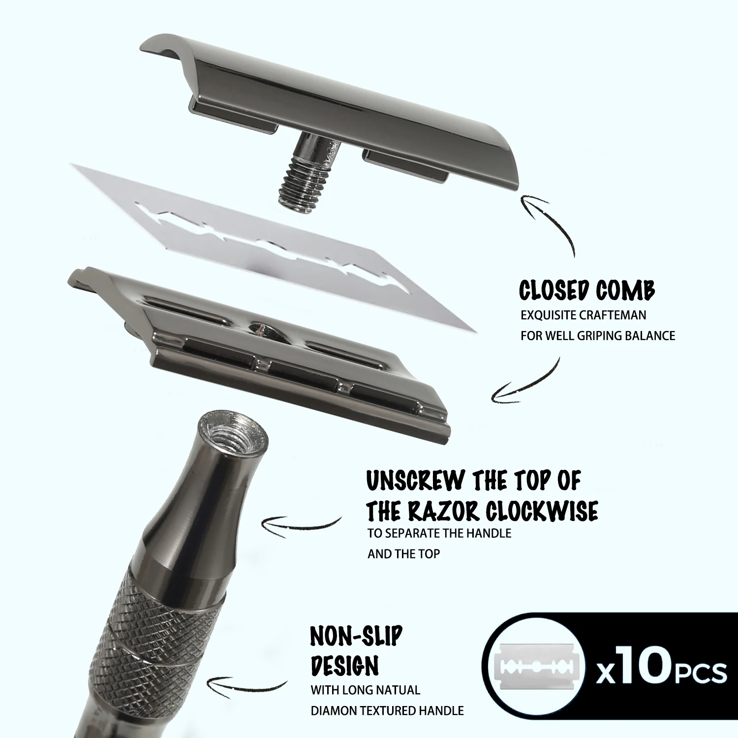 Многоразовая безопасная бритва для мужчин