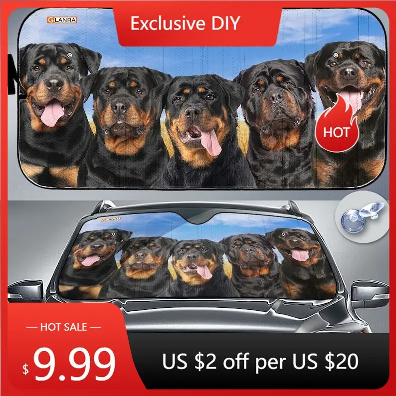 Автомобильный солнцезащитный козырек Rottweiler