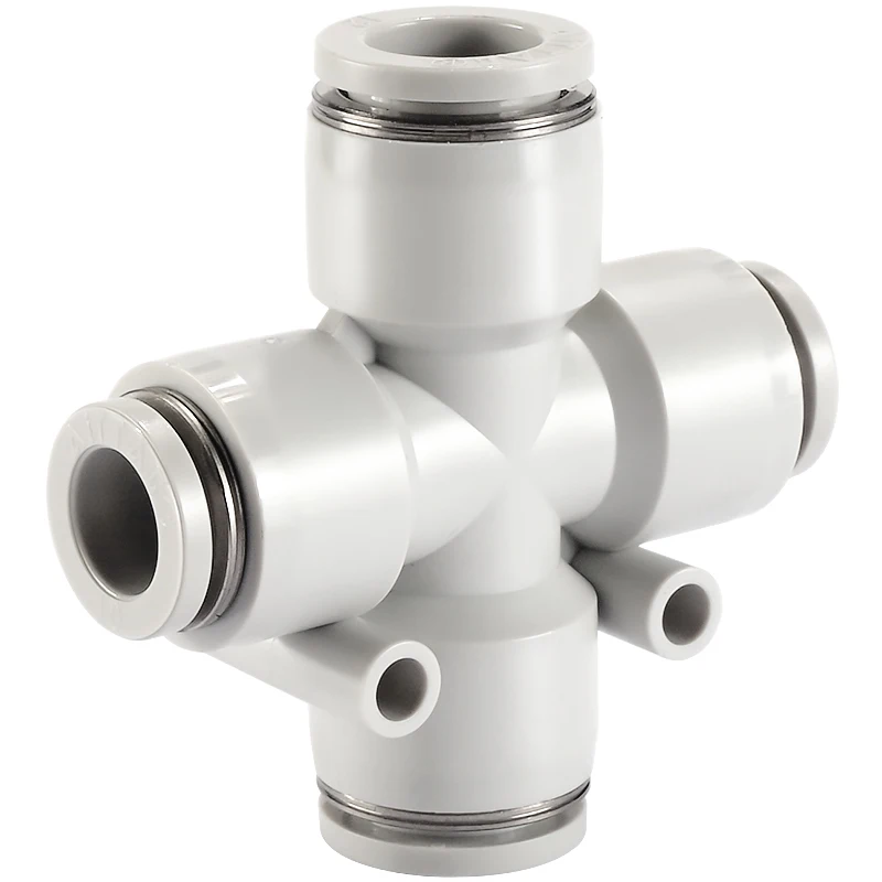 

One Touch Reducing Cross 4 Way Air Quick Pneumatic Connection Fitting Quick Connector PZG OD 12-10-8-6-4 Tube PZG Joint
