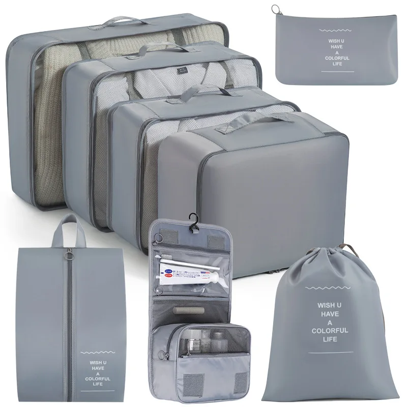 

8Pcs/set Travel Organizer Storage Bags Portable Suitcases Organizer Men Women Luggage Packing Cube Pack Home Clothes Shoes Pouch