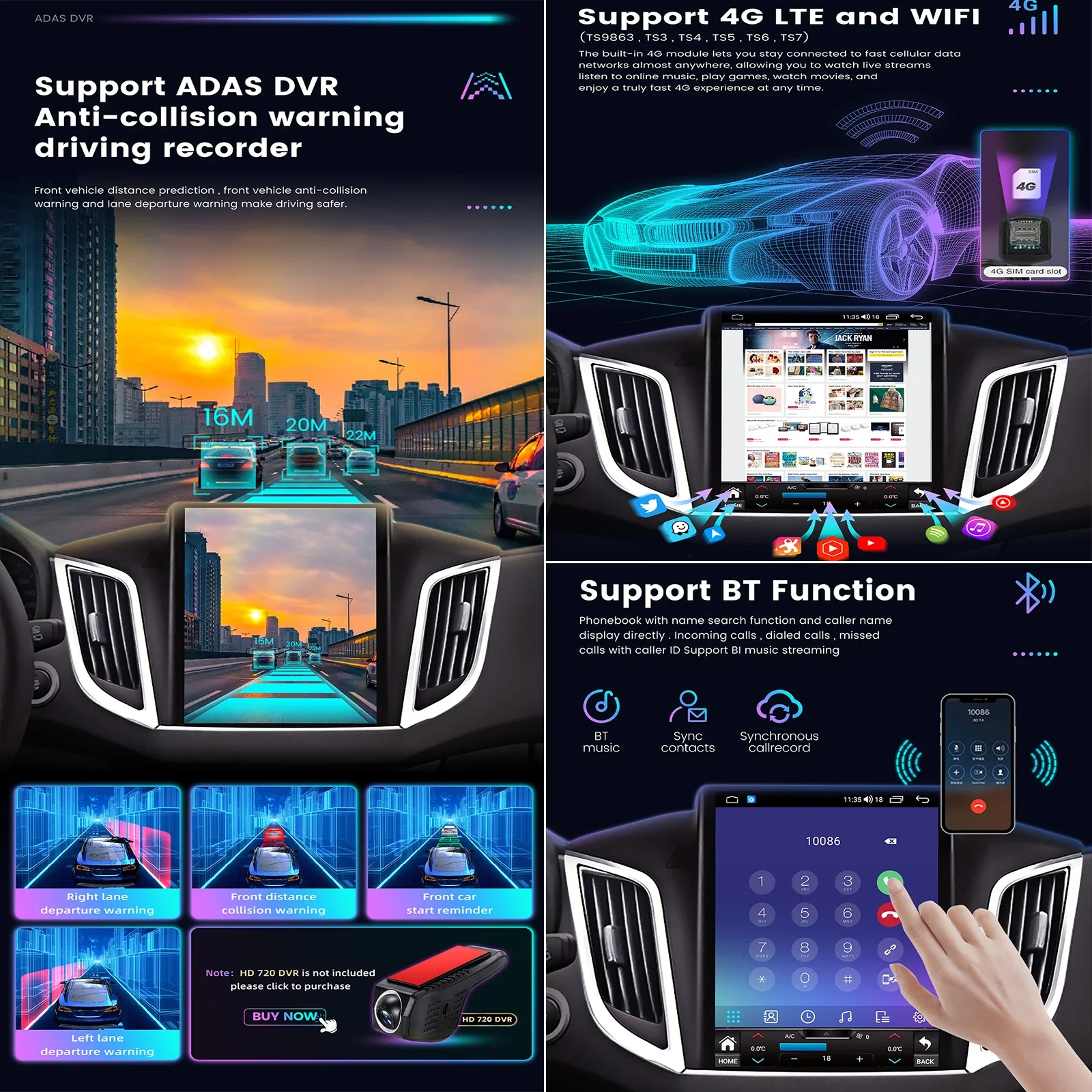 Android 13 для Volkswagen VW Golf 7 MK7 GTI 2011 - 2021 автомобильное радио с разделенным экраном RDS