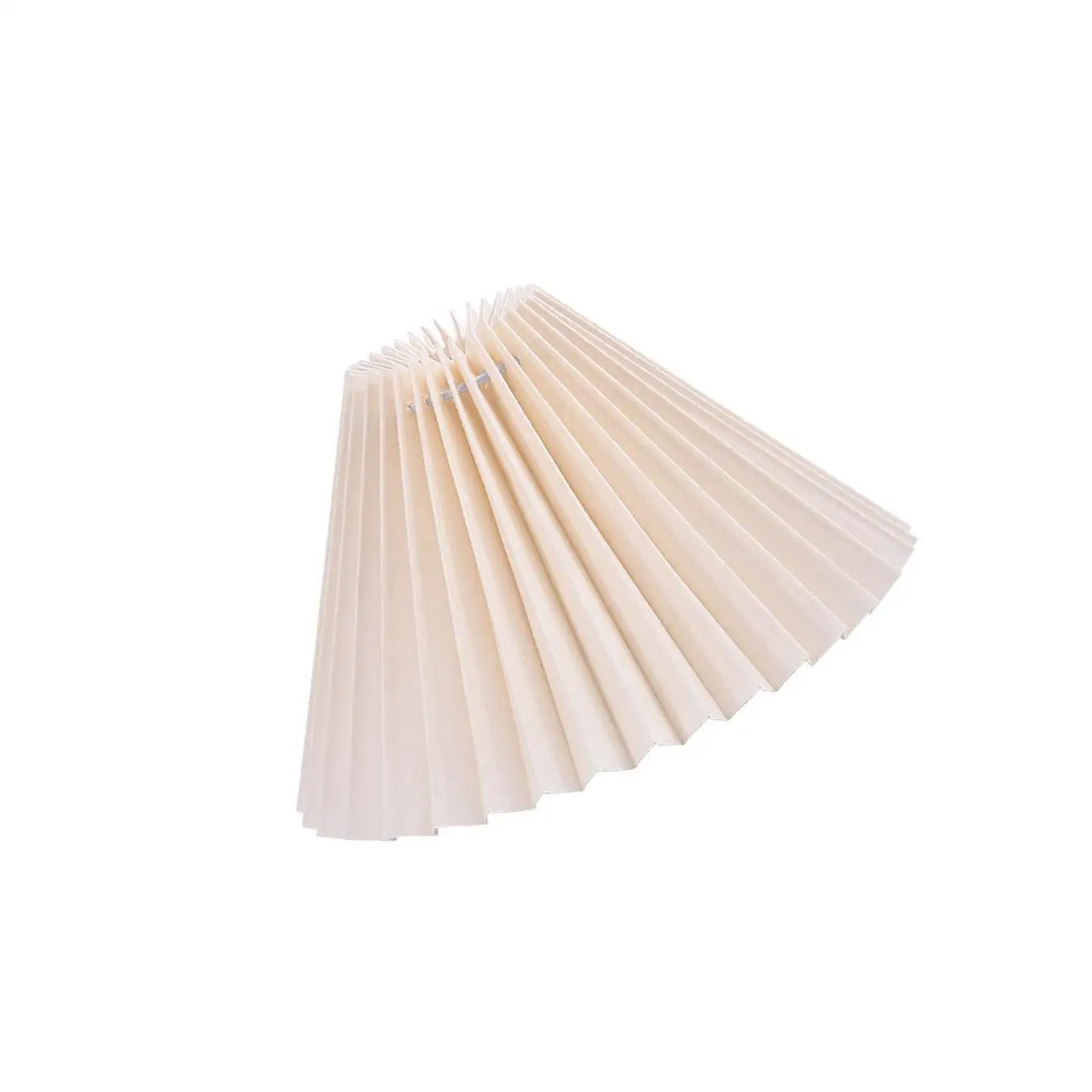 

Modern Lamp Shade Lampshade Fanshaped Light Cover Dust-proof Beige_28cm