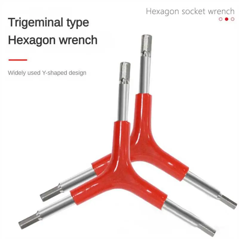 

3 In 1 Trigeminal Hex Key Set Hexagon Wrench Carbon Steel Hand Tools Bicycle Maintenance Lightweight Cycling Tools Accessories