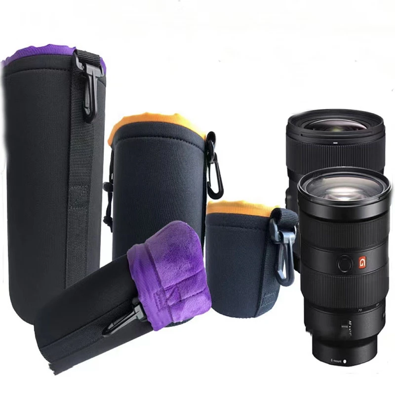 

Waterproof Protective Lens Bag For SLR Camera Len With Adjustable Drawstring And Rotating Clamp Camera Lens Bag For Nikon Pentax