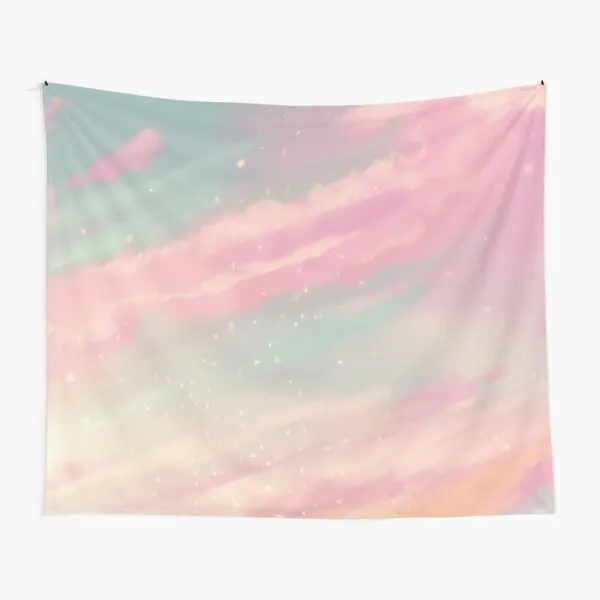 

Dreamy Clouds Tapestry Colored Yoga Living Bedspread Decoration Bedroom Towel Blanket Mat Hanging Wall Art Decor Room Printed