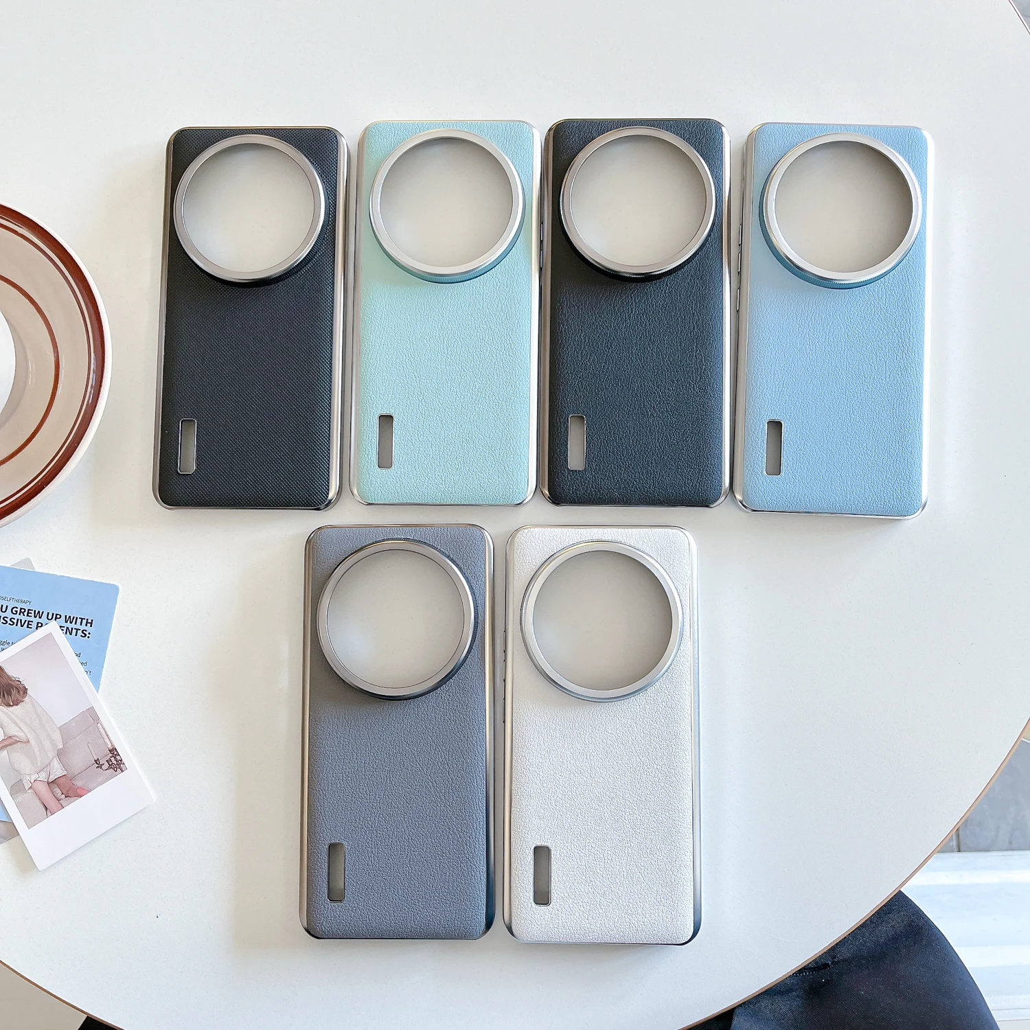 Ударопрочный кожаный гальванический металлический чехол для камеры Xiaomi Mi 14 Ultra 13