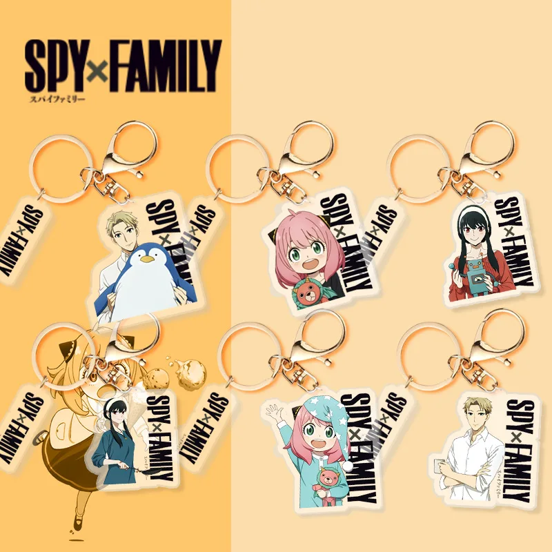 

2022 New Anime SPY X FAMILY Keychain Cartoon Peripheral Figure Anya Yor Backpack Pendant Accessories Adult Children Jewelry Gift
