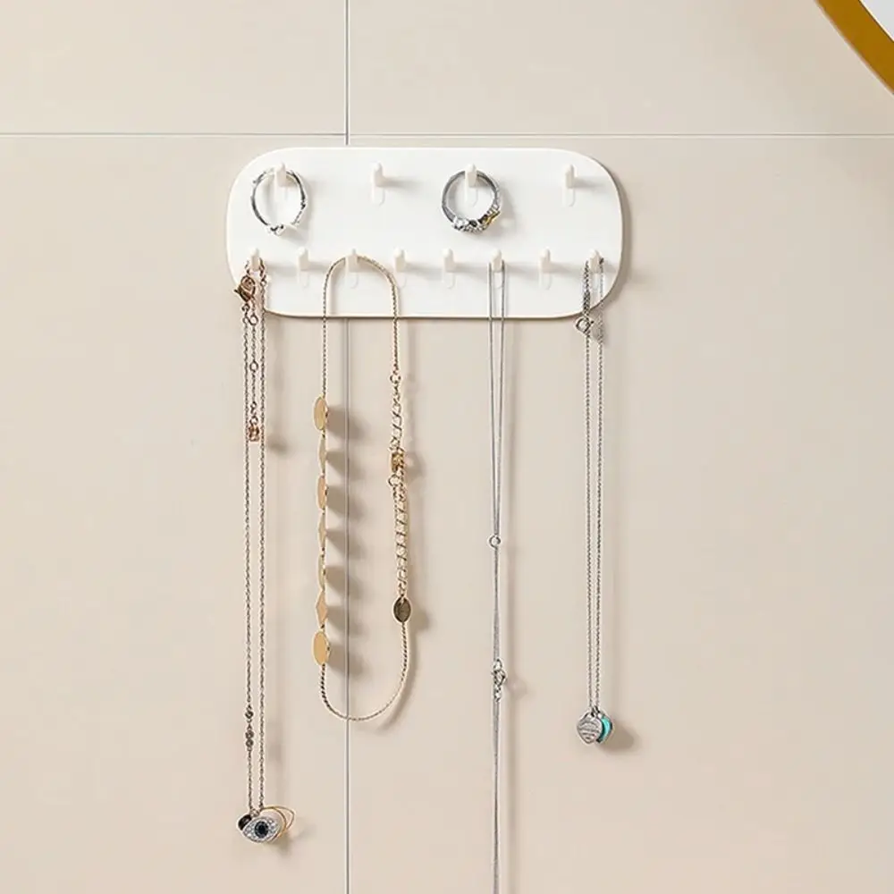 

Стеллаж для хранения ювелирных изделий из полипропилена, настенный многофункциональный стеллаж для демонстрации сережек и ожерелья, регулируемый, без перфорации