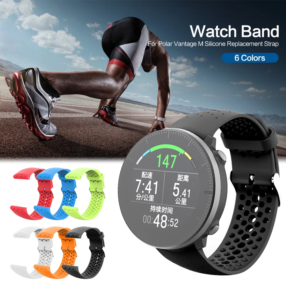

Watch Band For Polar Vantage M Soft Silicone Strap Smart Bracelet Replacement Wristband For Polar Vantage M Watch