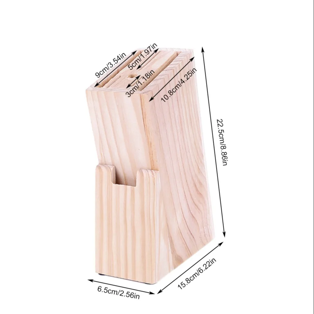 

Household Wooden Knife Holder Mutilfunction Bamboo Knife Block Stand Knives Storage Box Organizer Kitchen Accessories Tool