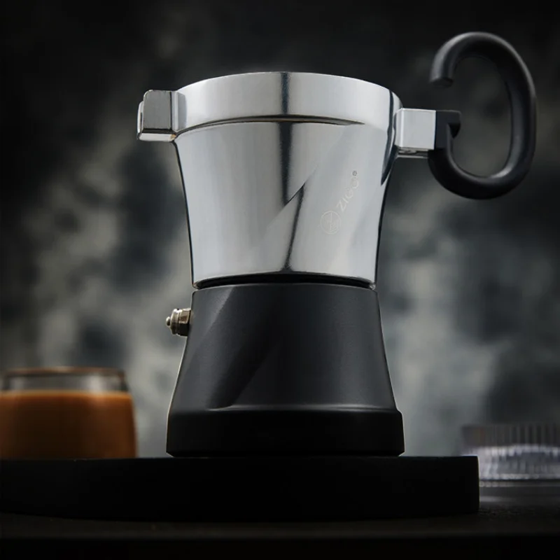Фото Кофеварка ZIGO Double Valve Moka Pot Z Pot для дома, подходит для открытого огня, керамическая, для электрической плиты, набор для приготовления кофе. №2