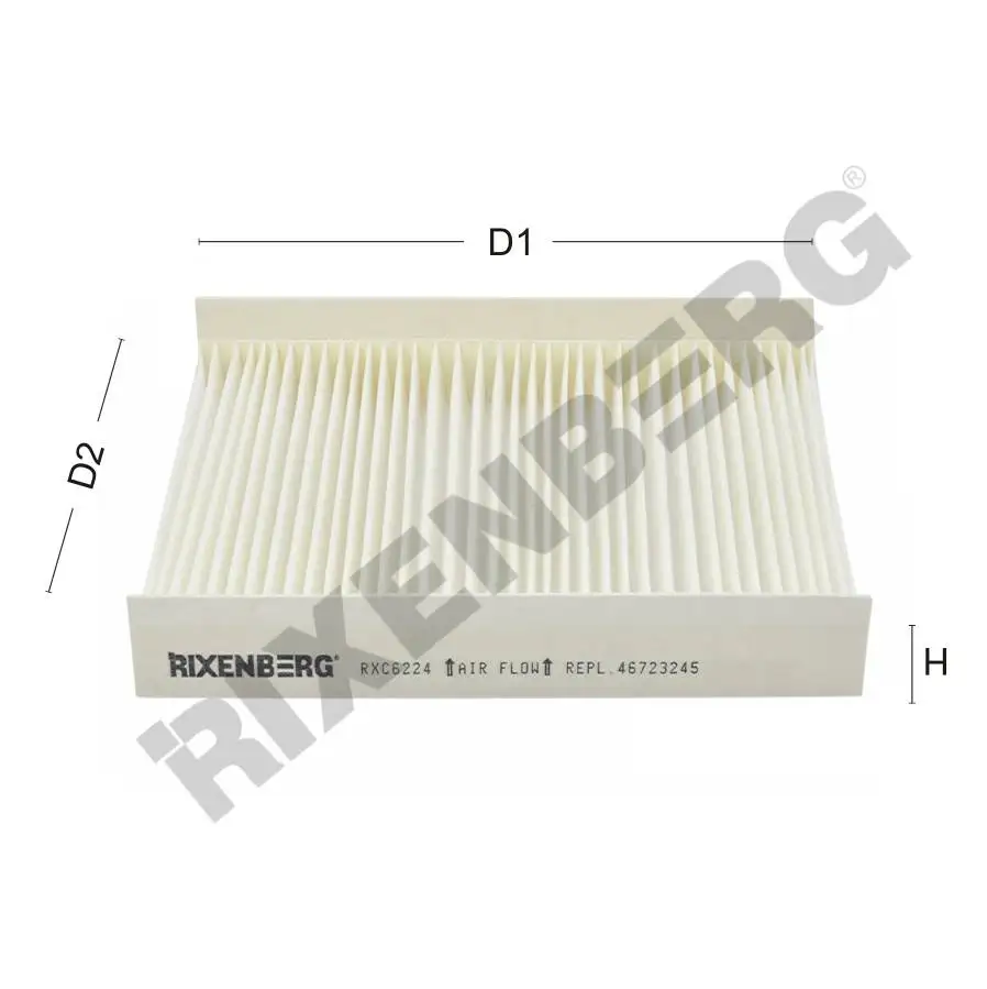 

CABIN FILTER FILTER FOR FIAT DOBLO 1.2- 1.3JTD- 1.4- 1.6JTD- 1.9D- 1.9JTD (2001- 2010)