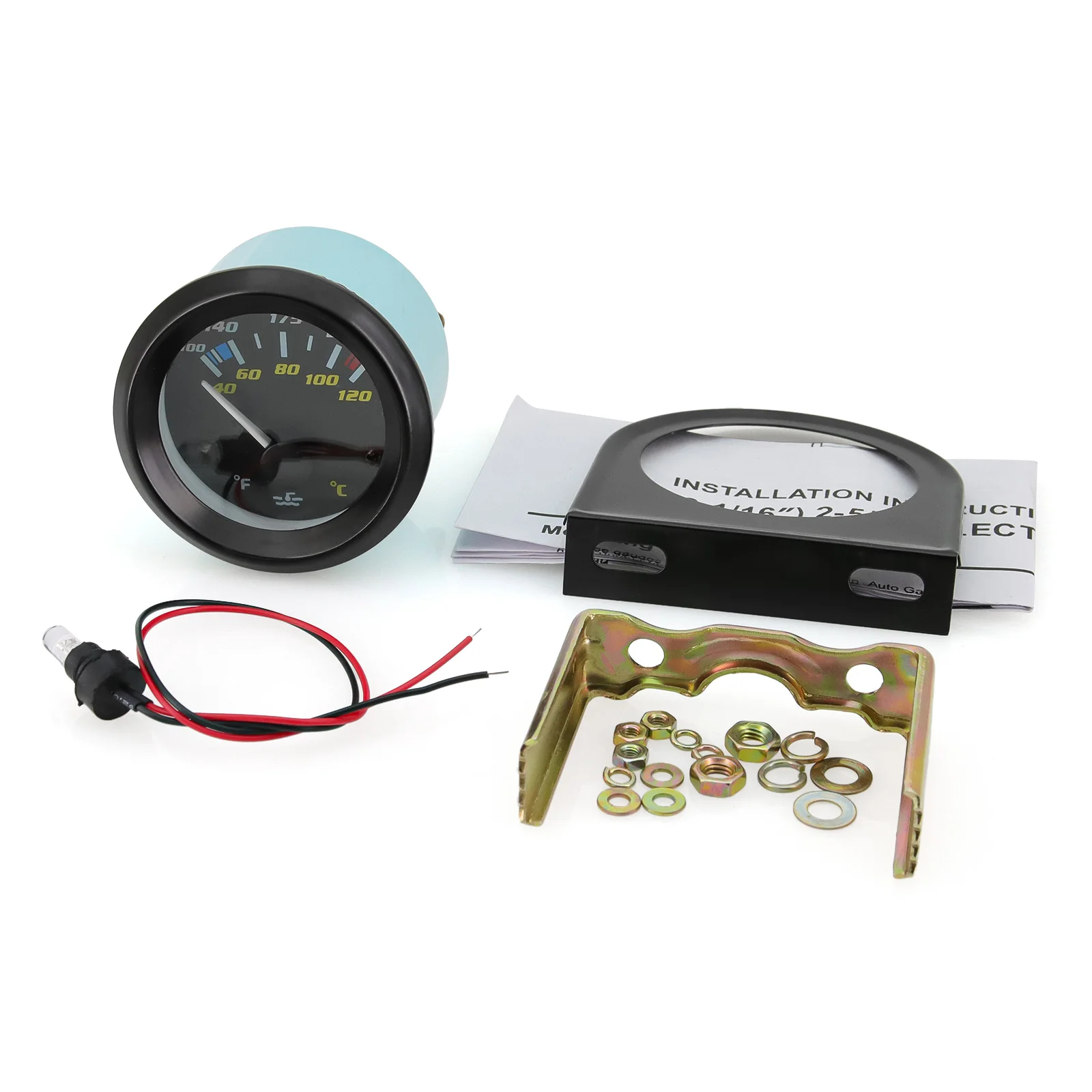 ZMFJH Датчик температуры воды 2 дюйма 52 мм с адаптером Пластиковый материал Белый