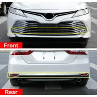 for toyota camry xv70 2018 2019 2020 abs front rear fog light cover trims tail bumper foglight lamp molding garnish accessories