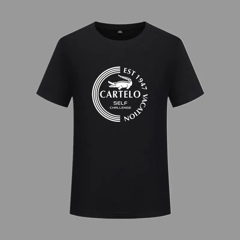 CARTELO Tees Men's Printed Round Neck Short Sleeve All-match T-shirt