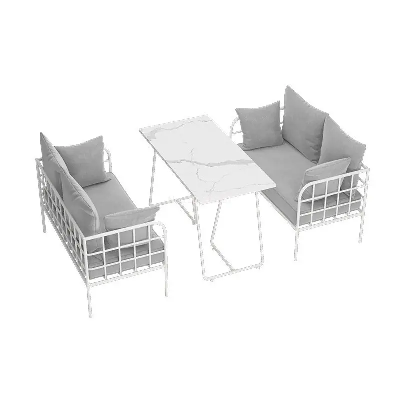 

Cafe card seat sofa double small sofa net red style catering restaurant snack dessert milk tea shop table chair combination 가구