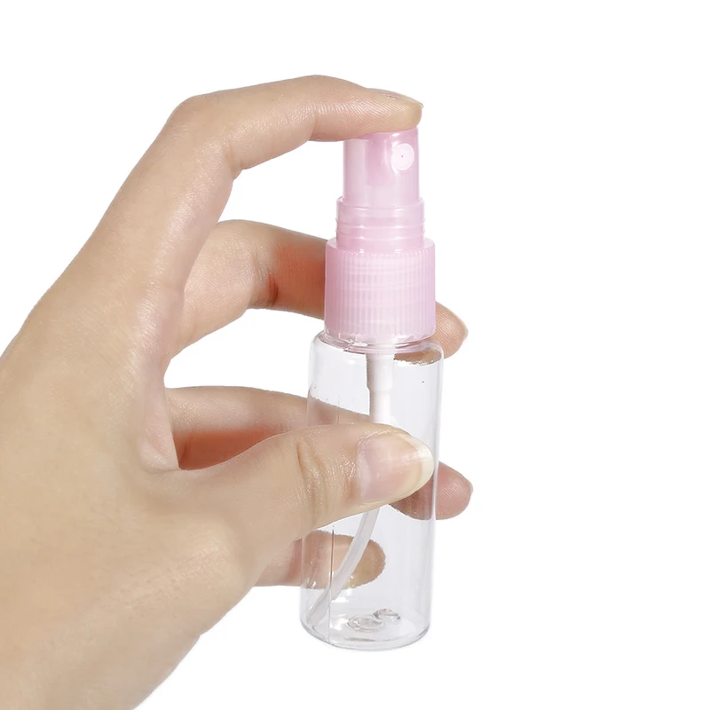 

20ml Transparent Empty Spray Bottles Travel Plastic Mini Refillable Perfume Container Random Color Empty Cosmetic Containers