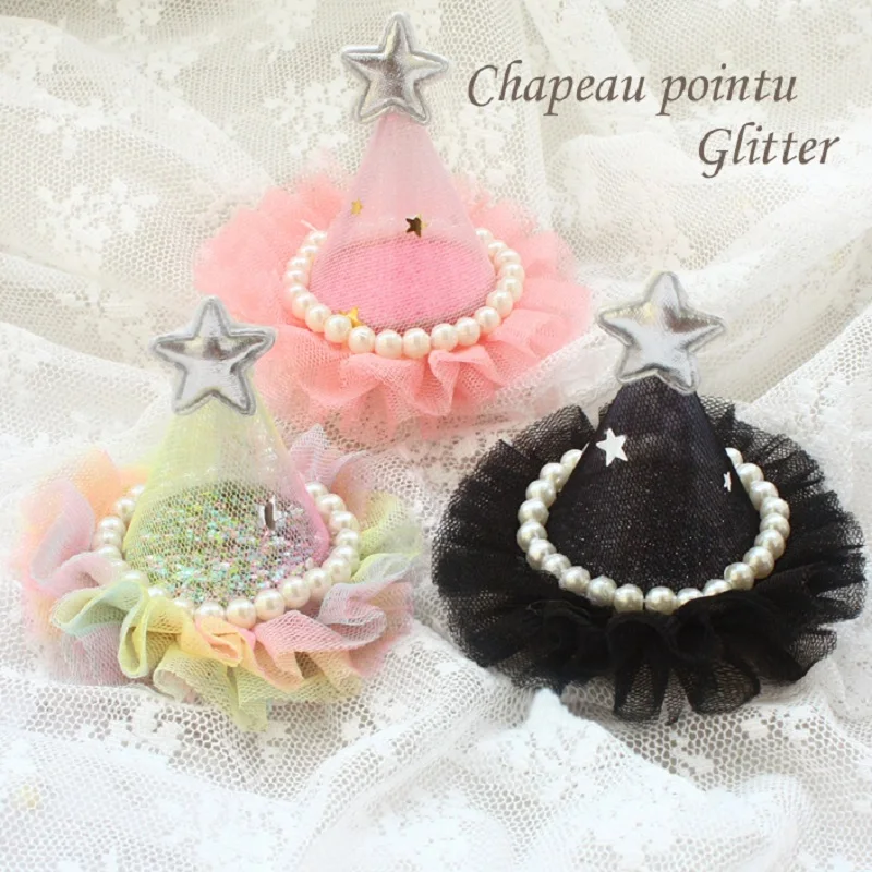 

Dog Accessories Sparkling Flash Powder Lace Princess Hat Pet Supplies Head Wear Hairpin Holiday Poodle Yorkie Maltese